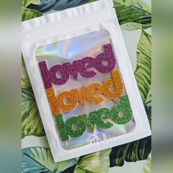 Handmade LOVED Sticker Set of 3 Designed by Me - Picture 3 of 3